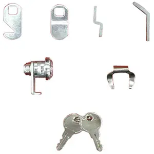 212 MAIN Universal Replacement Mailbox Lock - Gray Metal Universal Lock, Pack of 4