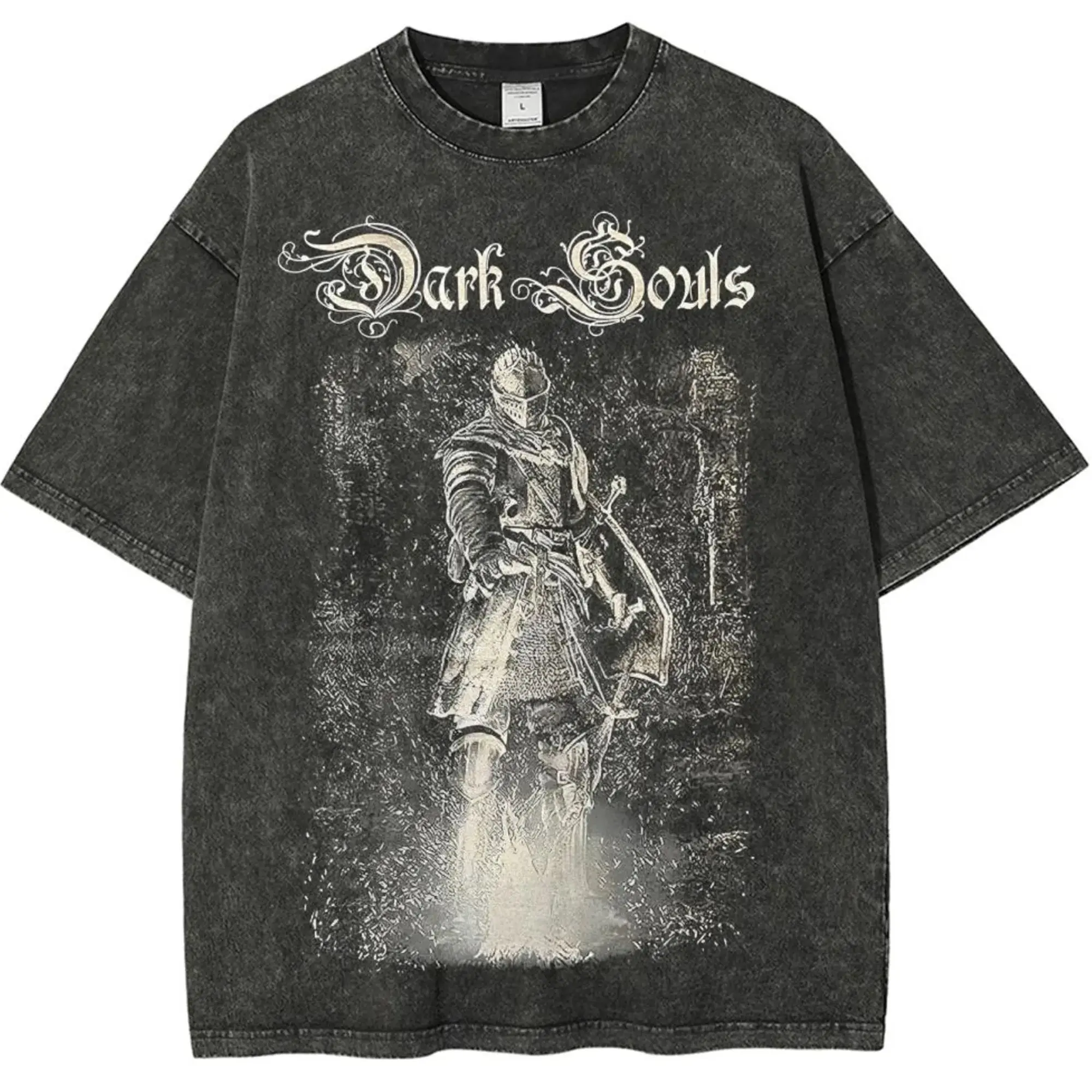 Vintage Dark Souls Shirt, Soulsborne Inspired Shirt,  Video Game Aesthetic Tee, Metal Style T-shirt
