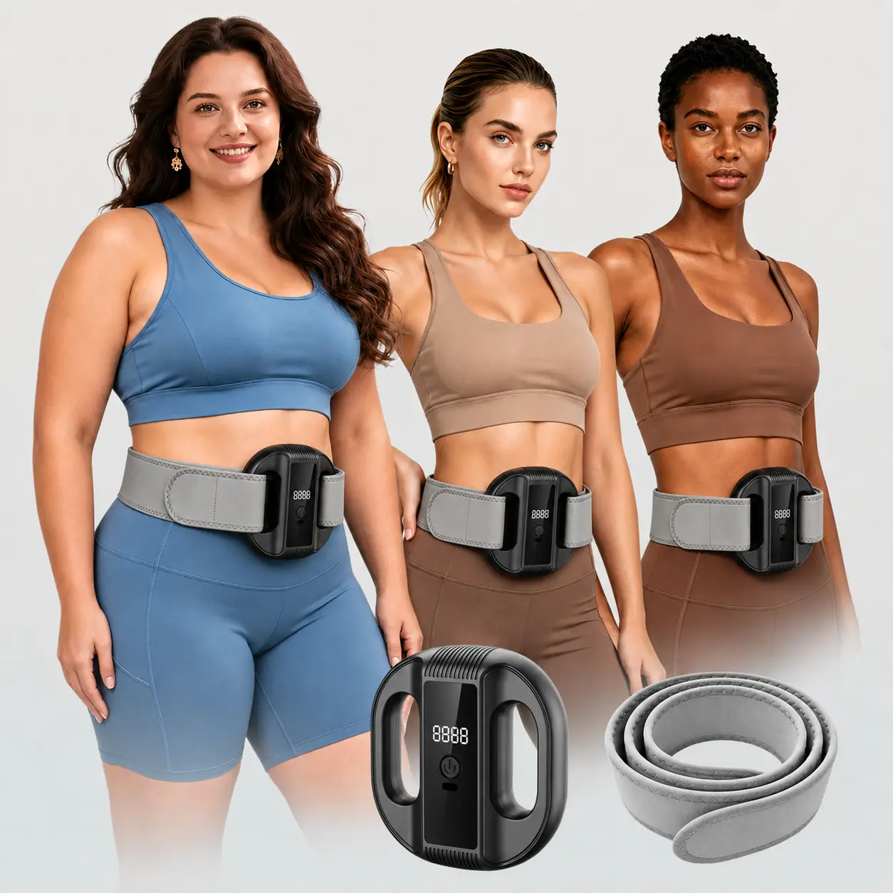 2026 New R10 Mini Fascia Ring, Upgraded Adjustable Strap (Fits Up to 55in Waist), Cordless Rechargeable Waist & Back Muscle Recovery Device, Portable Massager for Parents, Sports & Outdoor Fitness Accessory