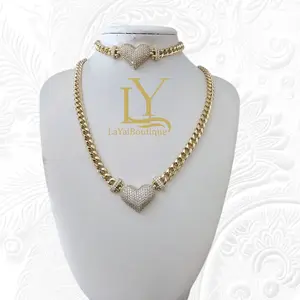 LaYaiBoutique #1461 Necklace and Bracelet 14k Gold Plated High Quality