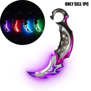 Cool Futuristic LED Knife, Sci-Fi Game Peripheral Weapon Model Collection Gift, Halloween Role-Playing Costume Prop, Rechargeable Acrylic Light-Up Weapon, USB Rechargeable Lightsaber