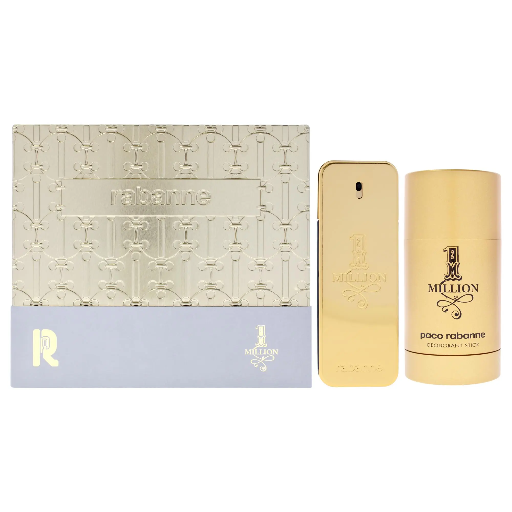 1 Million by Paco Rabanne for Men - 2 Pc Gift Set 3.4oz EDT Spray, 2.3oz Deodorant Stick