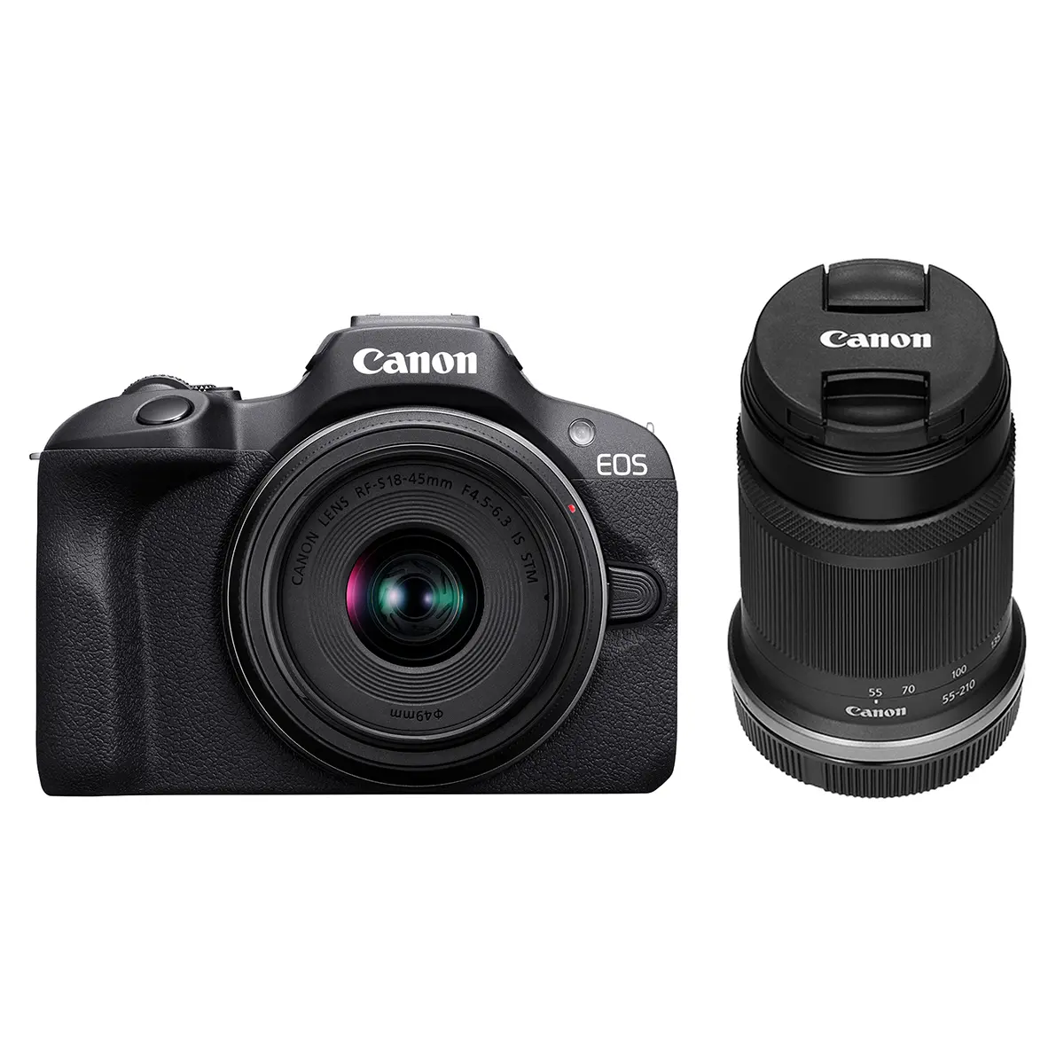 Canon EOS R100 Mirrorless Camera with RF-S 18-45mm f/4.5-6.3 & RF-S 55-210mm f/5-7.1 Lens