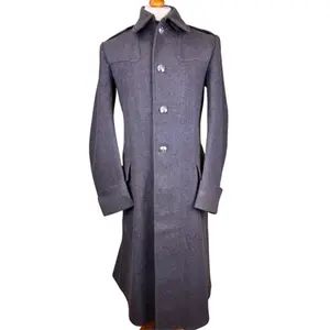 British Army Guards Wool Military Greatcoat Vintage Military Overcoat for Men Classic Fit