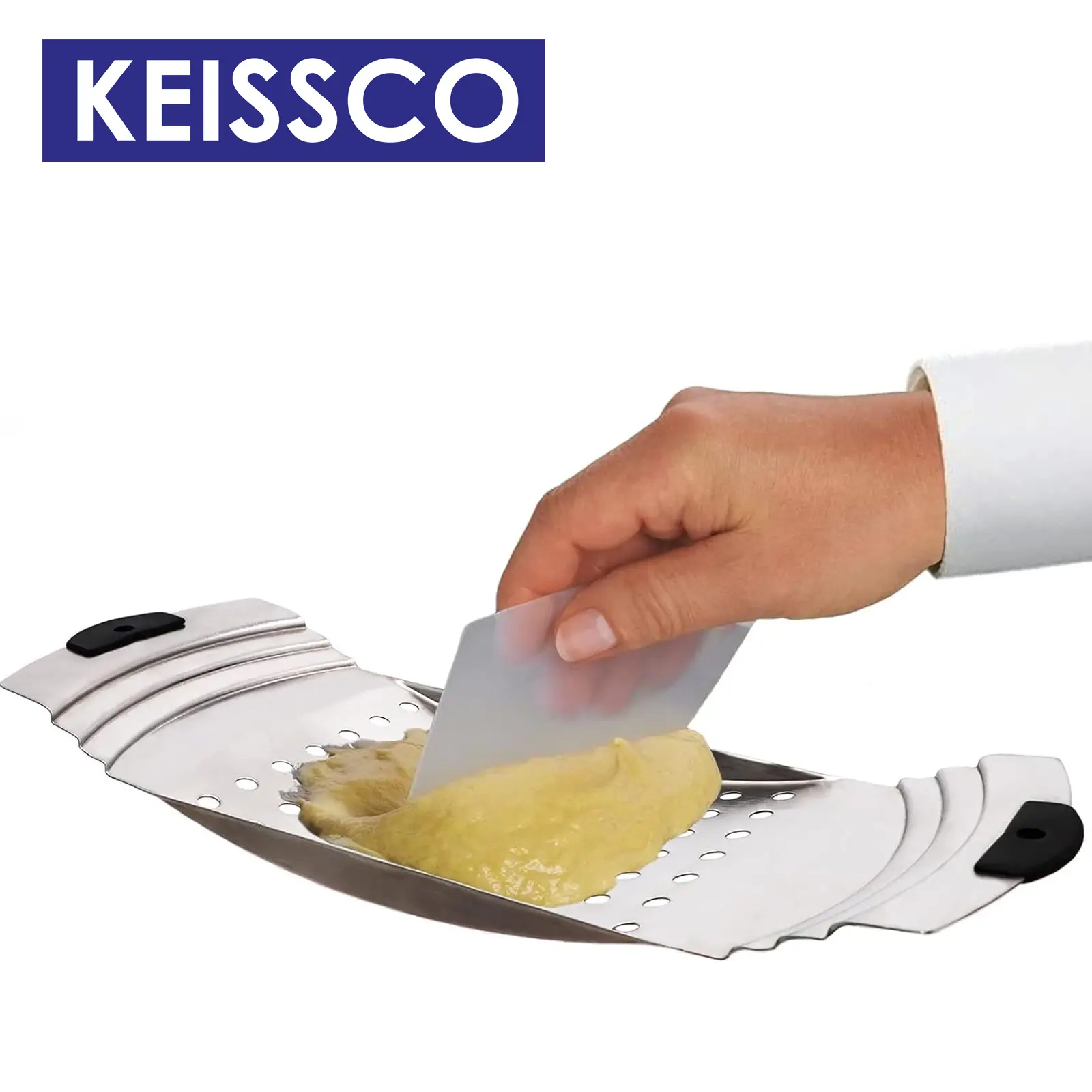 Premium Grade Stainless Steel Spaetzle Maker, Spaetzle Plane with Pastry Scraper Traditional German Egg Noodle Maker