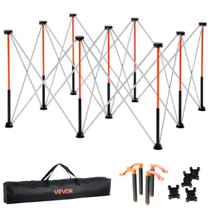 【fathersdaygift】VEVOR Portable Folding Workstand, 4.15 x 4.15 ft Collapsible Workbench, 3500 lbs Weight Capacity, No Assembly Foldable Work Stand with Storage Bag, Table Top NOT Included, for Garage Workshop Outdoor