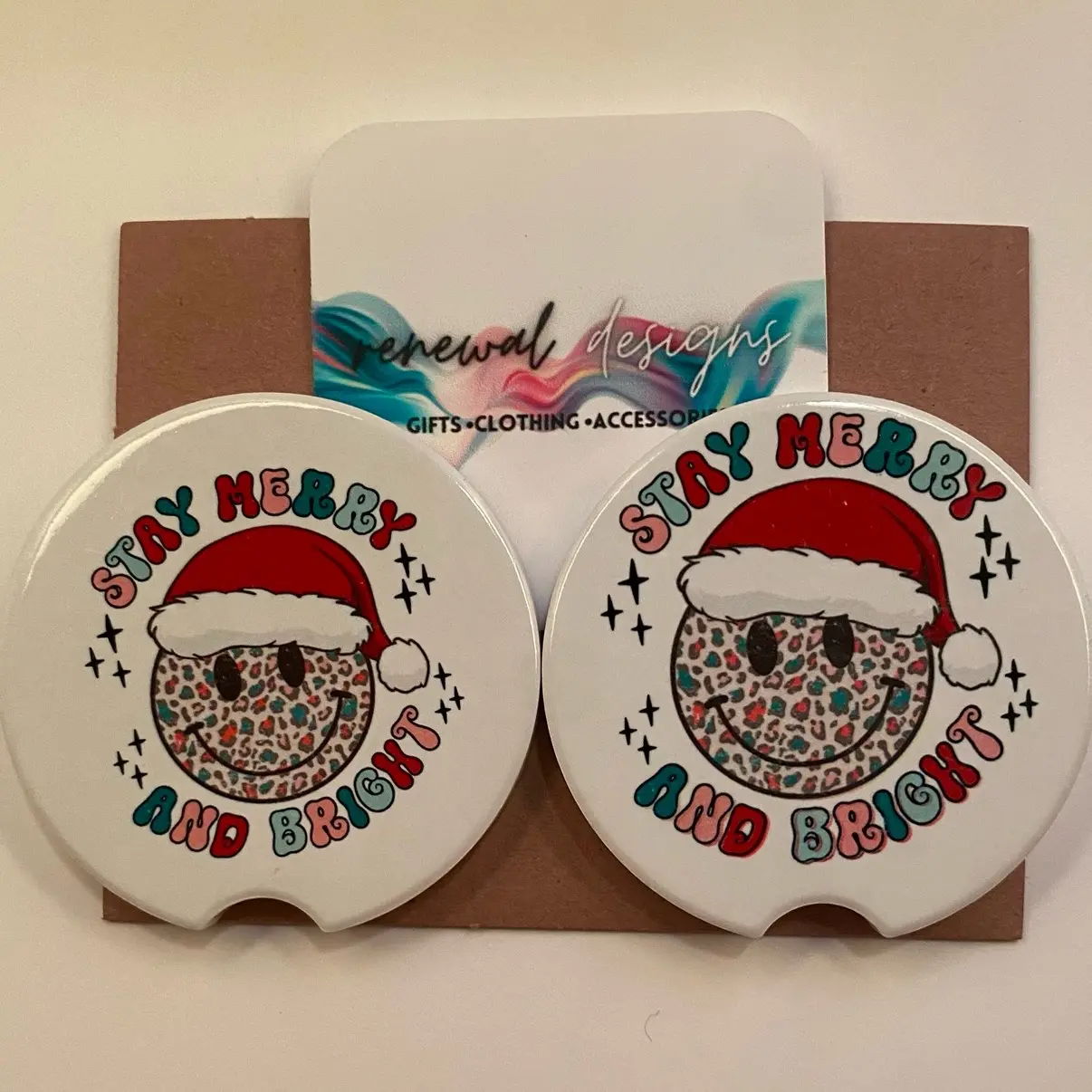 Christmas car coasters