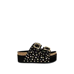 KAEGAN-BLACK FLATFORM SANDAL