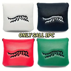Abstract Tiger Pattern Golf Club Head Cover, 1 Count Magnetic Closure Golf Putter Cover, Fashionable Golf Club Cover, Golf Accessories for Men & Women