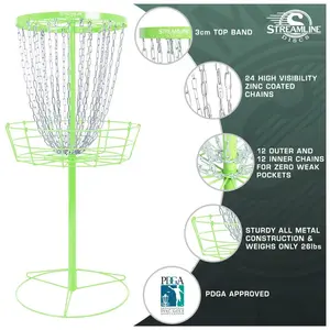 Streamline Disc Golf Basket Black Hole Lite Catcher Target
