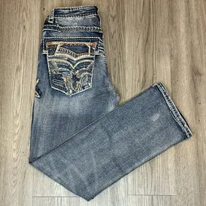 Men’s Western Blue Straight Fit Denim Jeans