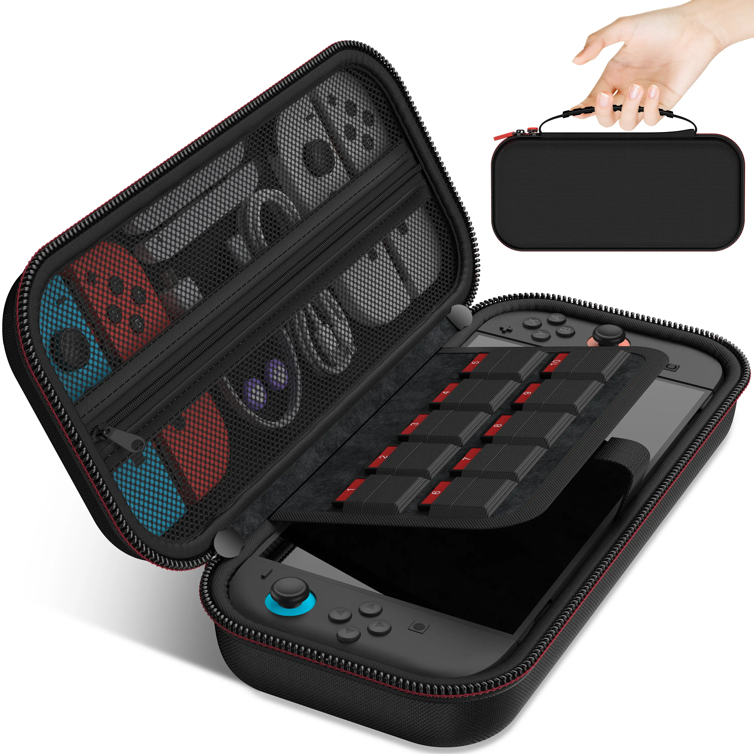 Switch Carrying Case Compatible with Nintendo Switch 2 Console and Switch/Switch OLED, Switch Travel Case Protective for Switch Accessories and Games Gaming Console Accessory Gamers Accessories Console