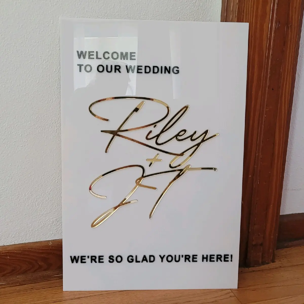 Wedding Welcome Sign - Personalized Acrylic Wedding sign