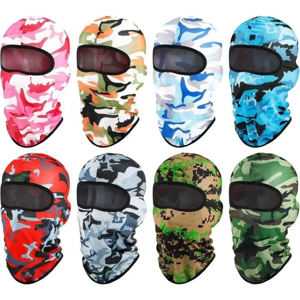 6/8/9-Piece Sun-Protective Windproof Balaclava Headwear, UV-Shielding Full Face Cover for Outdoor Sports Goggles & Gear