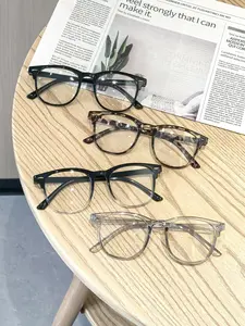 Women's Large Frame Flat Mirror Glasses, Thin Rim Elegant Versatile, Big Frame Makes Face Look Smaller, Daily Wear Unisex