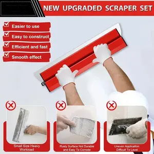 Skimming Blade Painting Finishing Smoothing Knock-Down Knife Durable Plastering Drywall Skimming Blade Interior Wall Plastering Tools
