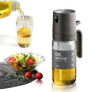 8.5oz Glass Oil Sprayer Bottle for Cooking - Non-Drip Olive Oil Mister, Precision Sprayer for Air Fryer, Salad & Grilling, Refillable Kitchen Gadget, Healthy Cooking Tool, Affordable Kitchen Accessory, Olive Oil Dispenser (250ml)