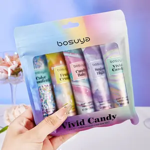 5 Pack Hand Cream Gifts Set For Women, Fruit Scented Moisturizing Hand Lotion Travel Size for Dry Cracked Hands, Thanksgiving Gifts, Party Favors Hydrating Aroma Moisture Hydrate White Moisturizer