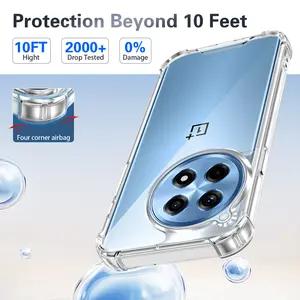 Oneplus 12 Cph2581 Cph2583 Transparent Air Cushion Anti-Drop Silicone Tpu Bumper Acrylic Hard Back Matte Protective Case
