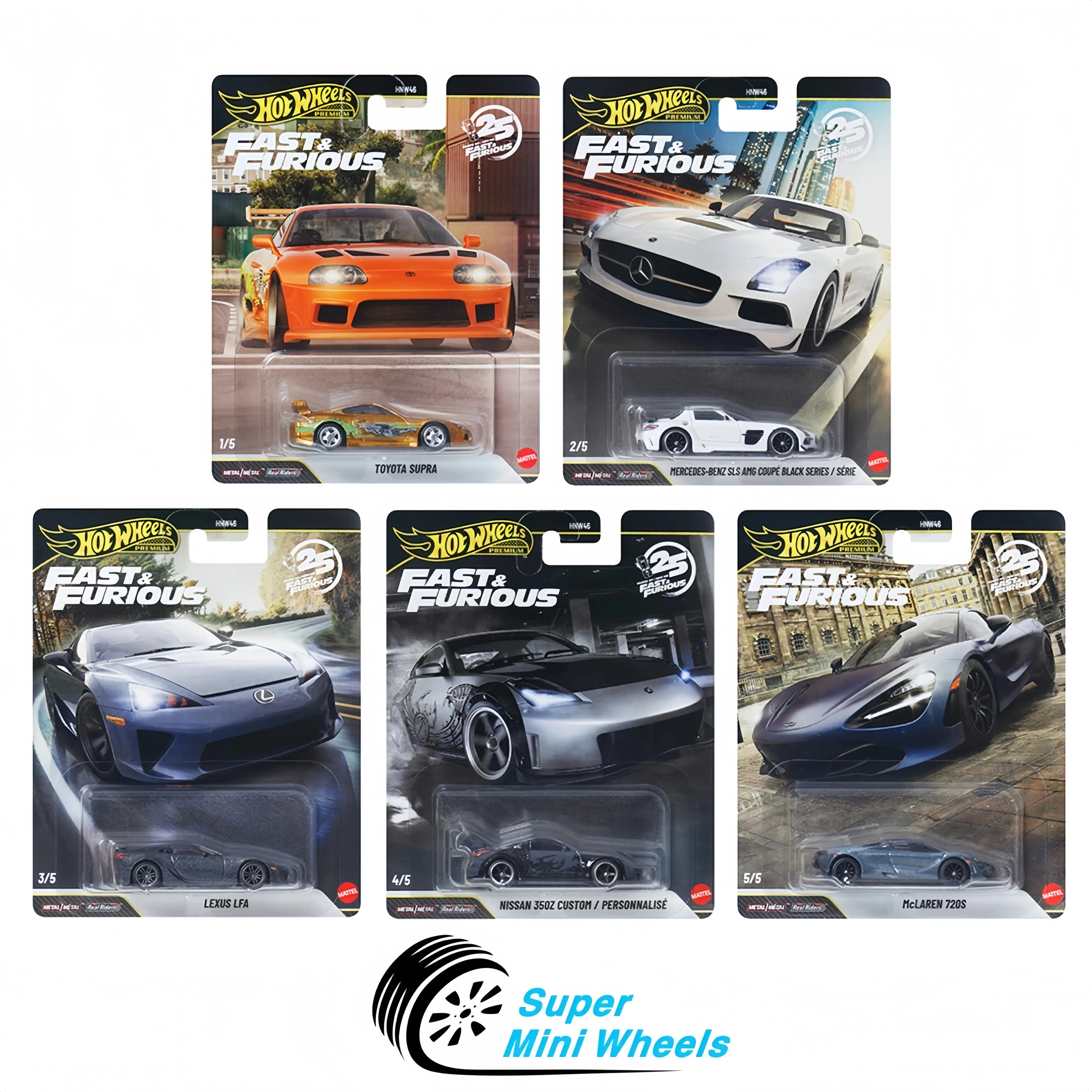 Hot Wheels 2026 Fast & Furious R Case Set of 5 Cars - Include CHASE Car ！