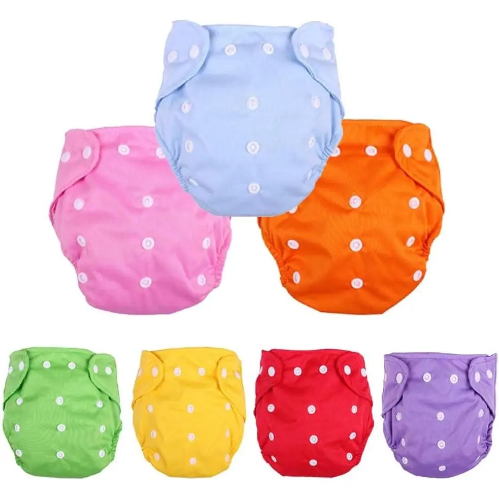Washable Reusable Cloth Diapers,7pcs