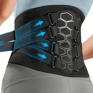 Back Support Harness with Wheel System for Motorcycle Riding, Breathable PA Polyester Design Waist Training Belt for Men and Women, Ergonomic Waist Support Strap with Padding, Breathable Lumbar Brace, Ideal for Labor Work and Hand Washing