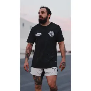 Logo Bomb Acid Wash T-Shirt - Black