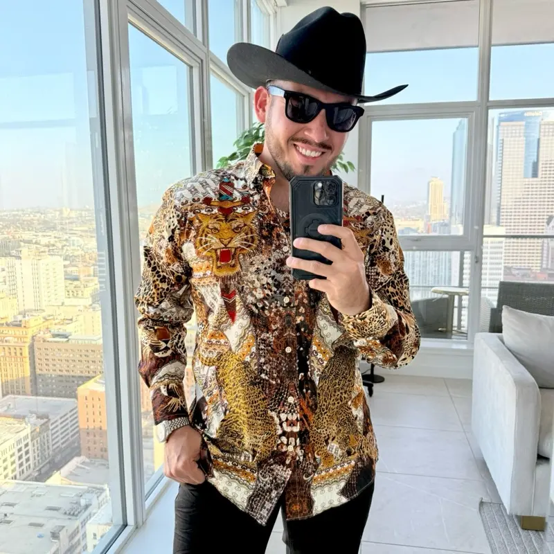 WILD TIGER RHINESTONE LONG SLEEVE (SLIMFIT)