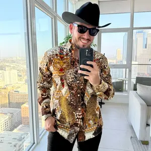 WILD TIGER RHINESTONE LONG SLEEVE (SLIMFIT)