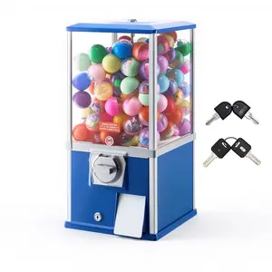 Summervibes VEVOR Gumball Machine, 21 inch Height Candy Vending Machine Dispenser, 25-Cent Vending Machines for Shopping Malls, Supermarkets, Amusement Parks, Arcades, Holds Up to 180 1.77 inch Spherical Candies