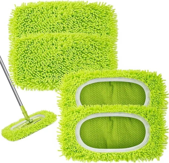 Swiffer Reusable Dry Sweeping Cloths 4PCS Microfiber Wet Mop Pads for Hardwood Flooring - Versatile Cleaning Compatible Replacement - Set