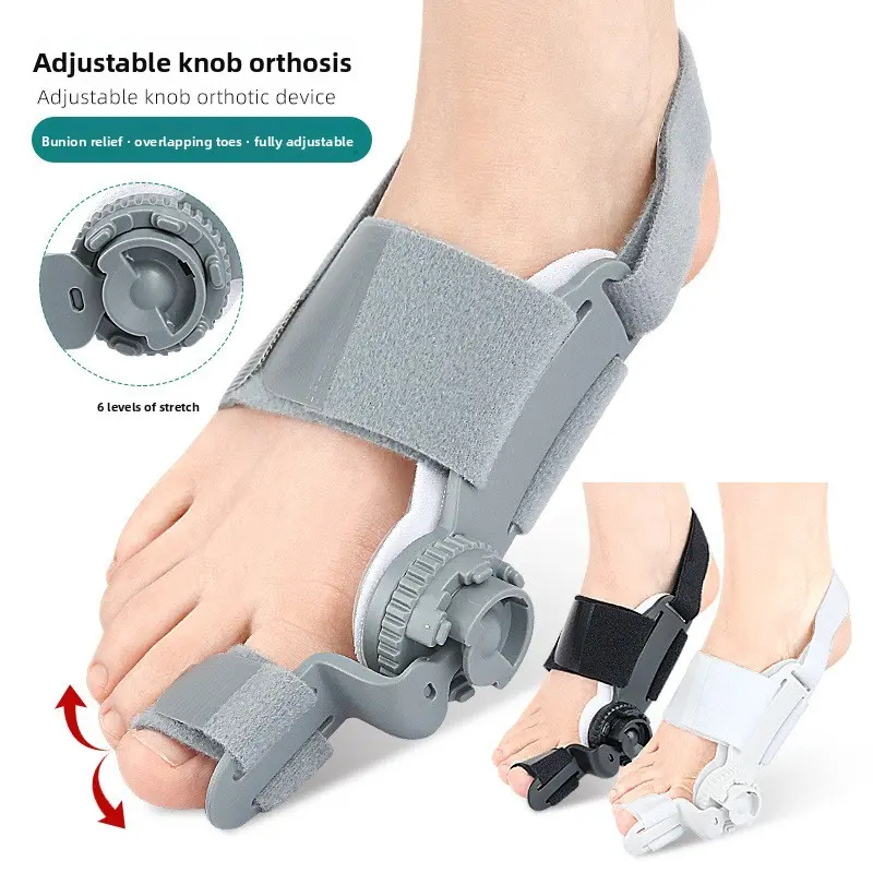 Bunion Corrector Big Toe, AdjustableKnob Bunion Splint For Bunion, Orthopedic ToeStraightener With Anti-slip Heel Strap, Suitable ForLeft And Right Feet Healthcare Support