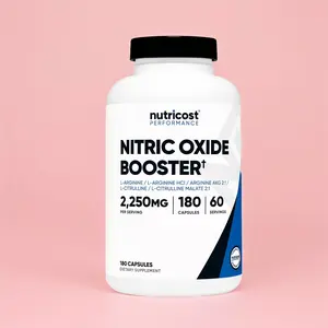 Nutricost Nitric Oxide Booster 2250mg 90 Capsules Gluten Free Non-GMO 750mg Per Capsule 30 Servings Made in USA NSF Certified GMP Compliant