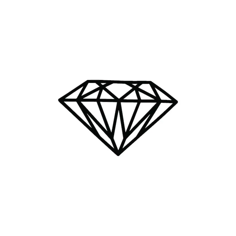 Diamond Vinyl Decal | JDM Diamond Sticker | Car Window Decal | Truck, Toolbox & Laptop Vinyl | Weatherproof