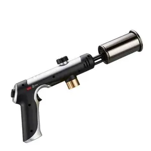 Saker Propane Torch Gun Adjustable Flame Thrower with Safety Lock One-Touch Ignition for Searing Steak BBQ Multifunctional Nozzle Kitchen Cooking Torch（Tank Not Included）