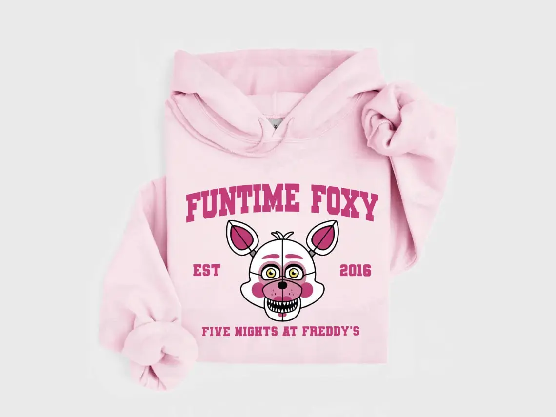 Funtime Foxy Est 2014 Hoodie, Five Nights at Freddy's Shirt, Villain Five Nights at Freddys Vintage Halloween 2025 Shirt, Horror Nights, Retro Horror Nights