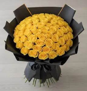 100 Long-Stem Yellow Rose Bouquet