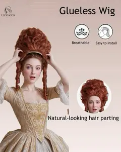 Pink 18th Century Colonial Wig for Adult Women Victorian Queen Cosplay Wig