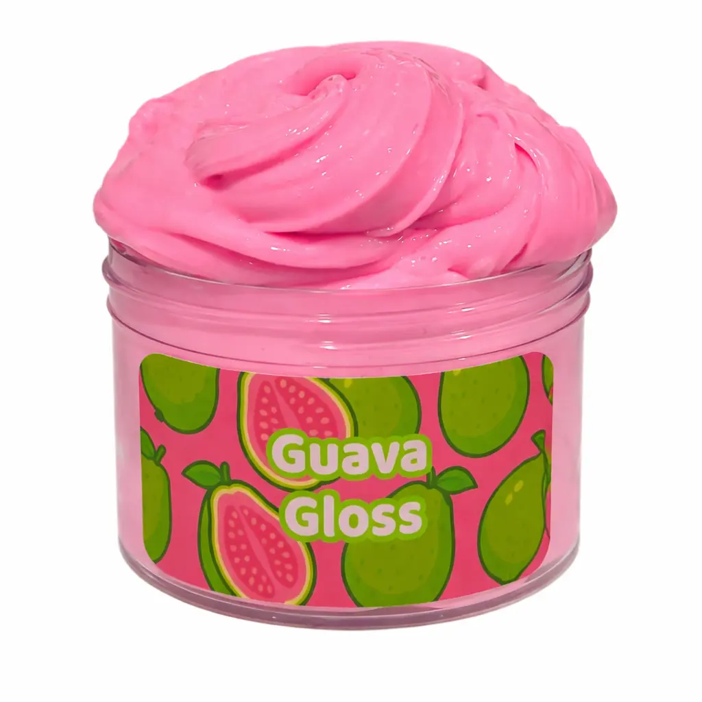 Guava Gloss Slime Jar - Thick, Glossy, Super Stretchy, Clicky Stress Relief Toy with Fresh Guava Scent for ASMR Lovers, Oddly Satisfying Classic Novelty Toy