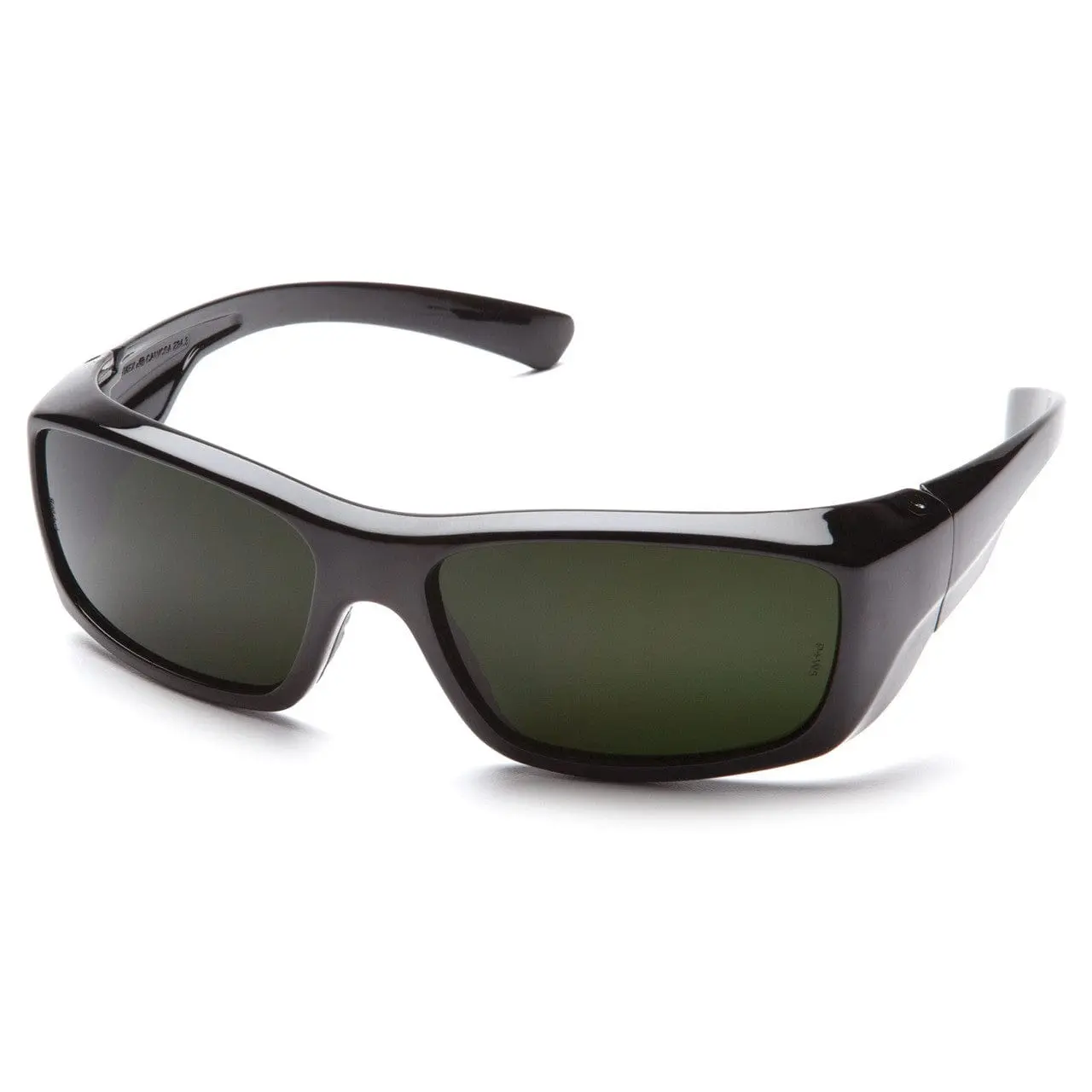 Pyramex Emerge Safety Glasses Goggles - Black Frame, IR Shade 5.0 Flat Lens, Antifog, Heavy Duty, Glasses Compatible, 99% UV-A/UV-B Protection for Home Improvement Work Safety, Antifog Eye Protection, Heavy Duty Eye Protection