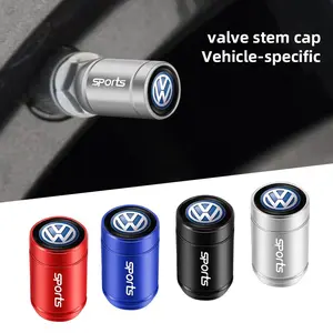 4pcs Aluminum Alloy Styling Car Wheel Tire Air Valve Caps Car Accessories For VW GTI Polo Golf Passat Tiguan Arteon Touareg CC Taigo Caddy Jetta T-ROC Beetle Sharan Touran Scirocco