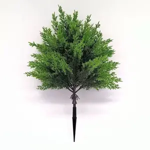 1Pc Artificial Cedar Topiary Tree with Ground Stake, UV Resistant Fade Resistant Lifelike Realistic Faux Evergreen Cypress Shrub Fake Outdoor Tree for Garden Patio Porch Yard Landscaping Indoor Home Potted Christmas Decoration