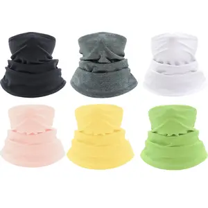 6-Pack Cozy Fleece Neck Gaiter Set for Skiing Running Cycling Outdoor Sports Multi-Use as Scarf Face Mask or Windproof Headwear Unisex Warm Breathable Viral Essential Trendy Gear for Active Lifestyles