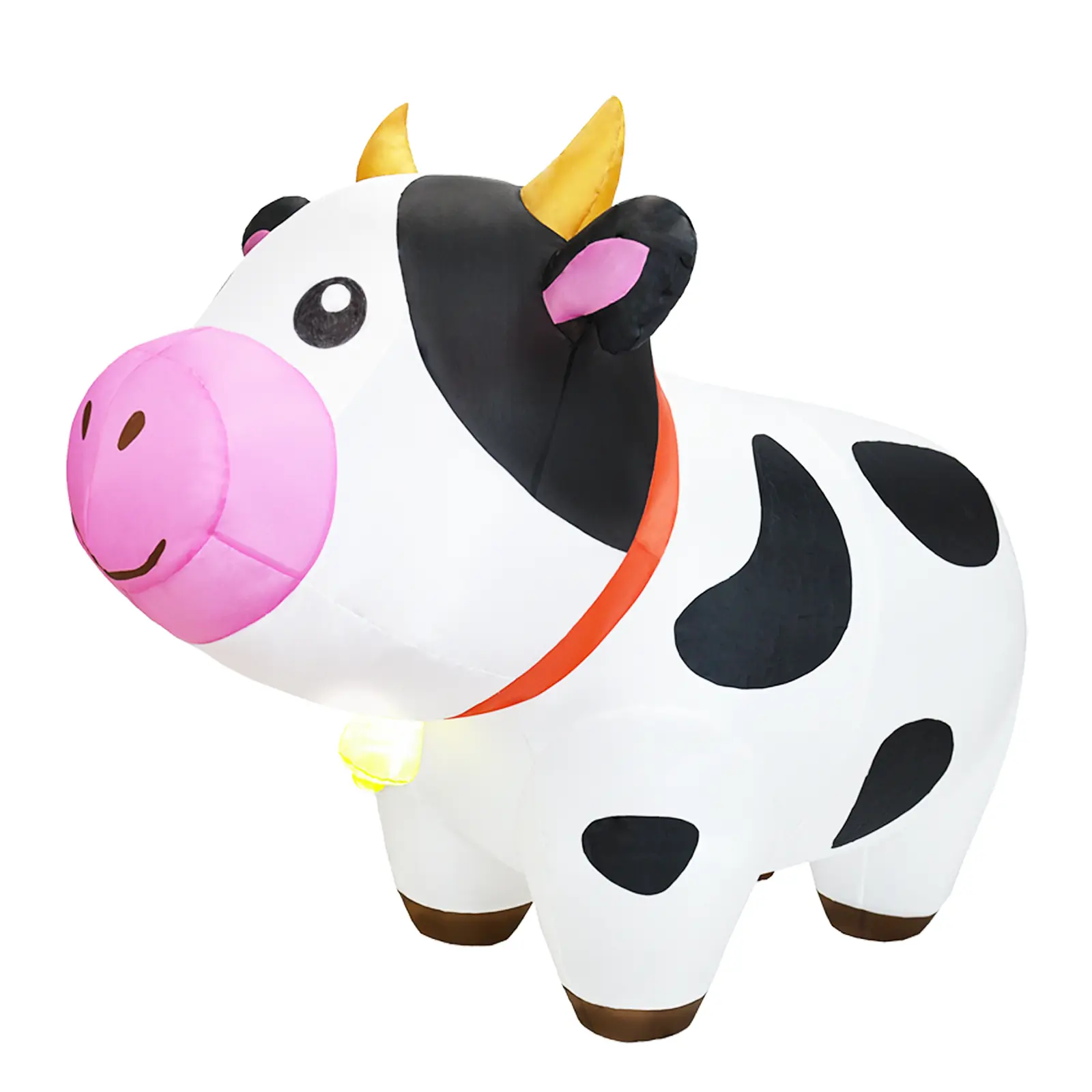 6 FT Waterproof Polyester Farm Animal Inflatable Decor, Built-in LED Light-Up, Outdoor Garden Lawn Prop, Festive Holiday Decoration Gift for Christmas-Spring, Water Proof