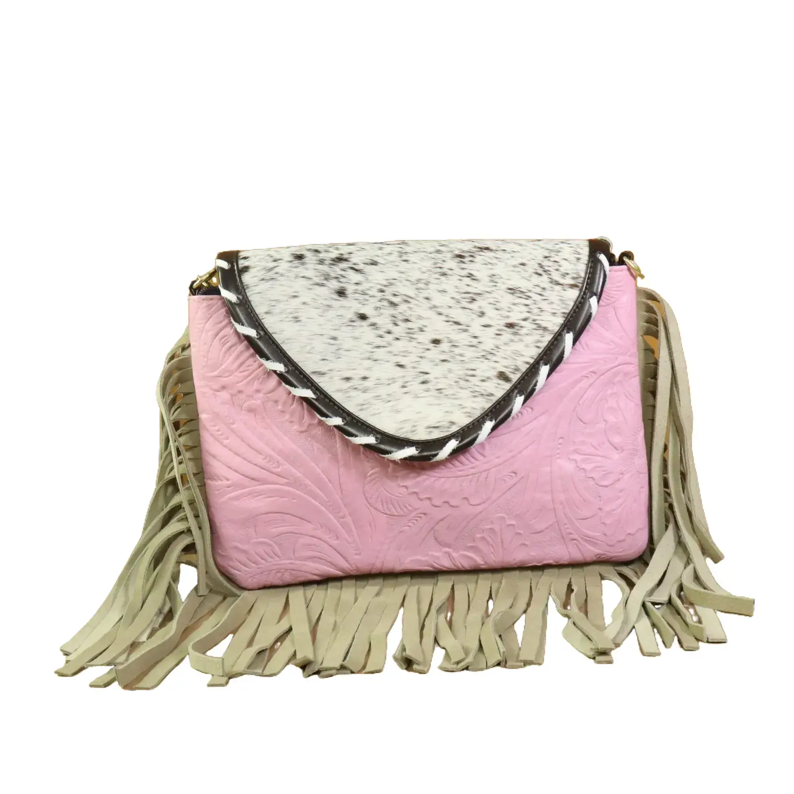 Western Crossbody Bag for Women, Fashionable Artisan Cow Hide Shoulder Purse with an Adjustable Strap, Fashionable Crossbody Bag, Artisanal Details
