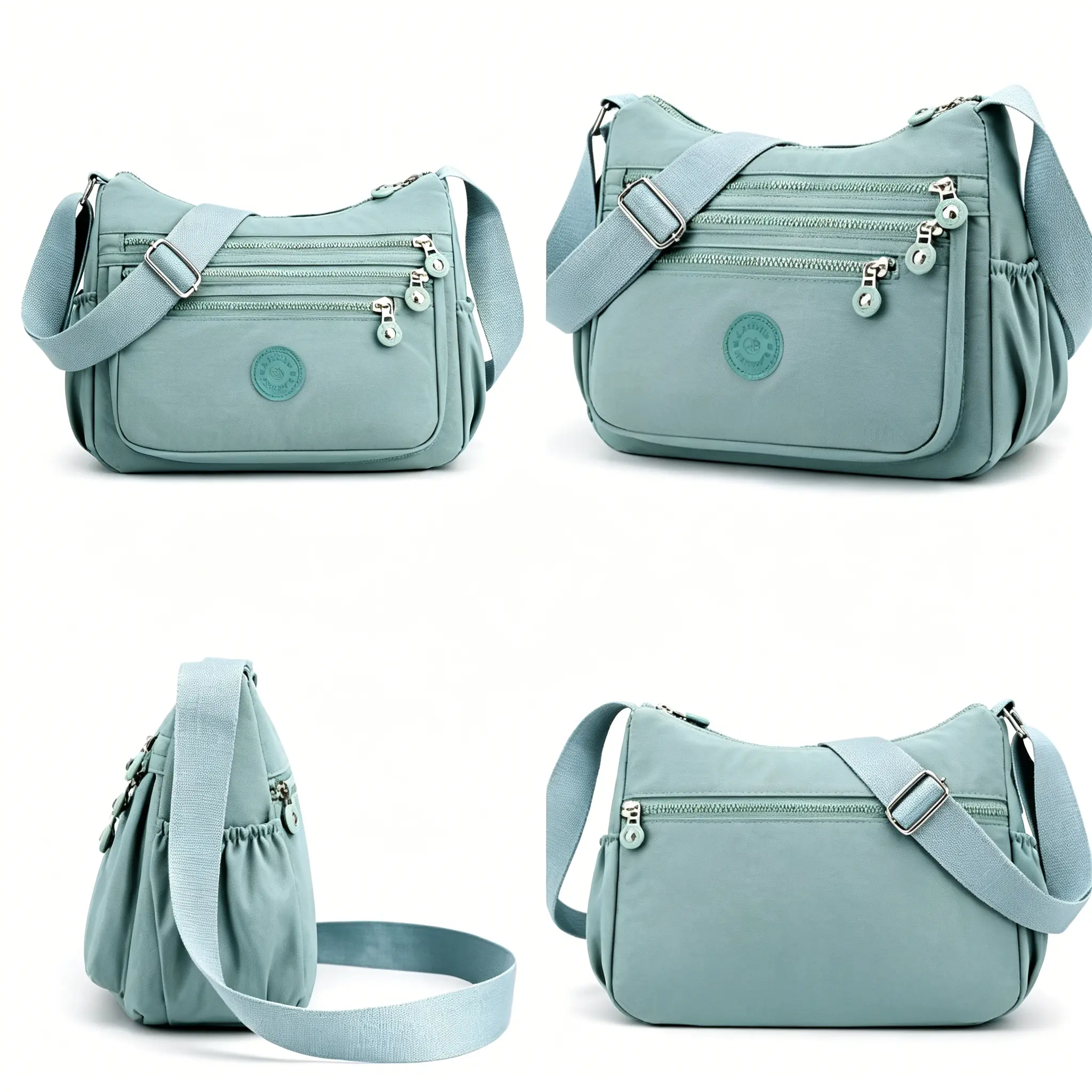 Lightweight Waterproof Nylon Crossbody Bag – Multi-Pocket Large Capacity Shoulder Bag for Daily, Travel, Commuting & Shopping