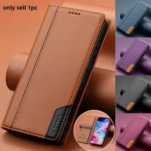Magnetic Flip Leather Case For Samsung Galaxy S26 S25 Edge S24 S23 Ultra S22 S21 FE S20 S10 Plus Note20 A17 A16 A56 Wallet Cover, for Smartphone