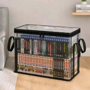 Large Clear Plastic Storage Box with Hinged Lid, Heavy-Duty & Durable, High Capacity Organizer Ideal for Home, Camping, Travel, Attic Storage, and Moving