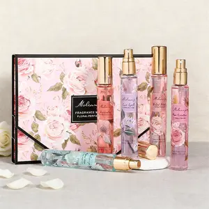 Women's Premium Perfume Set, 5-Piece Fragrance Gift Set Includes Body Spray, Long-Lasting Sweet Romantic Scent, Ideal for Daily Dates, Travel, Work, Gift