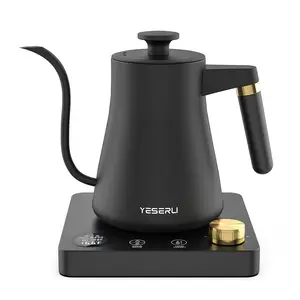 1200W Gooseneck Kettle with ±1℉ Temperature Control,Pour Over Electric Kettle for Coffee & Tea,Digital Display,4 Temp Preset,12H Keep Warm,100% Stainless Steel,Rapid Heating,1L,Matte Black